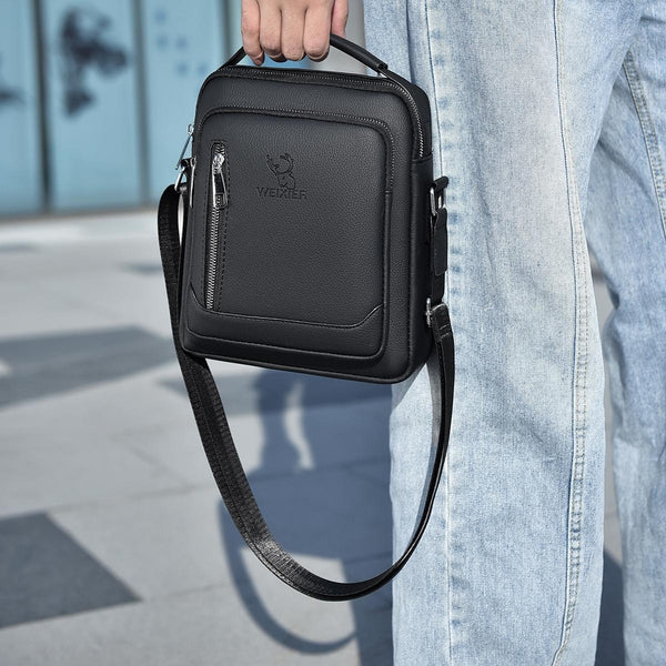 1 Sets Of Men Multifunctional Crossbody Bag Versatile Single Shoulder Carry Black Bags