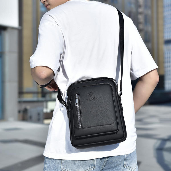 1 Sets Of Men Multifunctional Crossbody Bag Versatile Single Shoulder Carry Black Bags