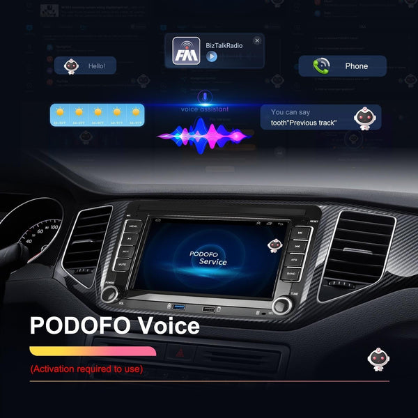 2 + 64G Carplay Android Navigation For Vw / Skoda Reversing Camera Large Screen Other Car Audio