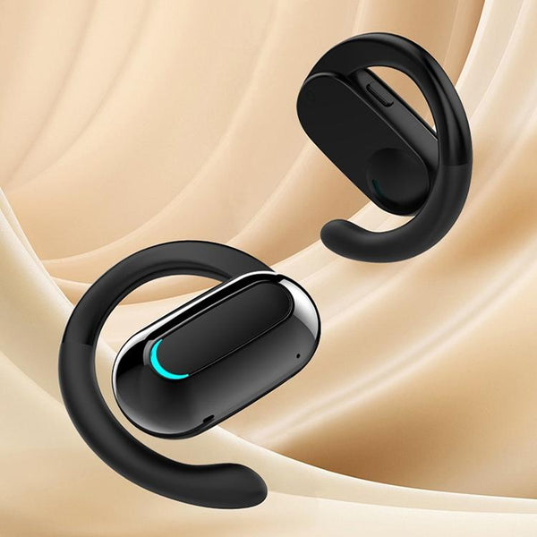 M F9 Rotatable Ear Mounted Enc Call Noise Reduction Bluetooth Stereo Sports Earphones Black Earbuds