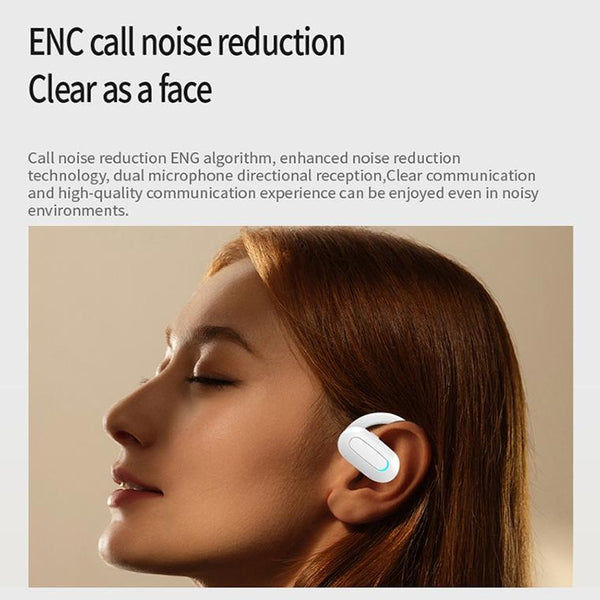 M F9 Rotatable Ear Mounted Enc Call Noise Reduction Bluetooth Stereo Sports Earphones Black Earbuds