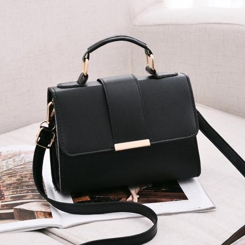 Women Small Leather Shoulder Bag Flap Crossbody Messenger Black Women's Bags & Handbags