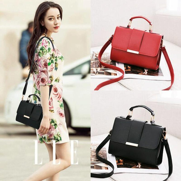 Women Small Leather Shoulder Bag Flap Crossbody Messenger Black Women's Bags & Handbags