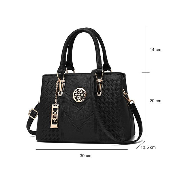 Women Leather Messenger Handbag Stylish And Functional Black Women's Bags & Handbags