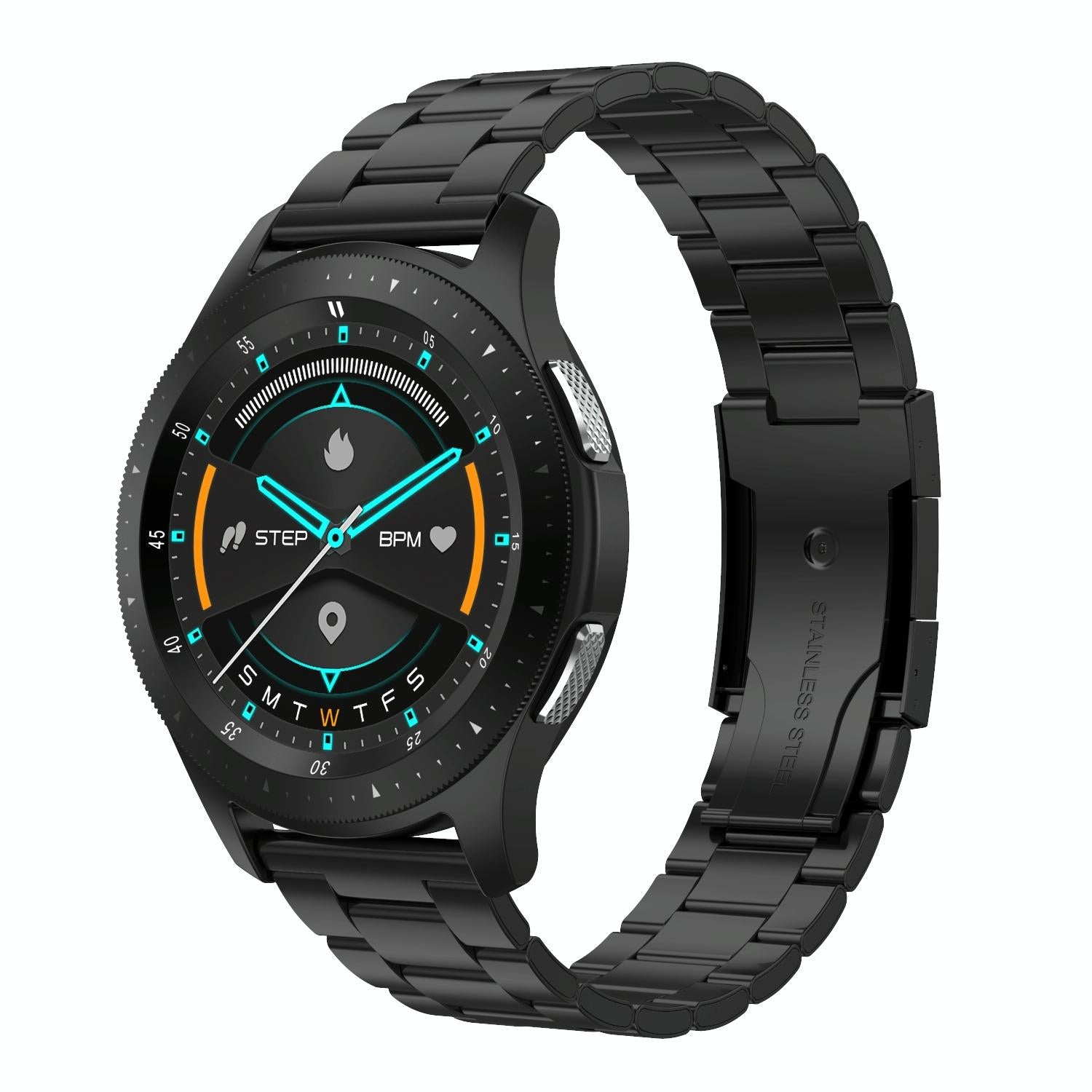 Waterproof Smart Bracelet With Touch Screen Bluetooth Call And Heart Rate Monitor Black Smart Watches