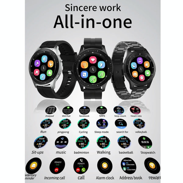 Waterproof Smart Bracelet With Touch Screen Bluetooth Call And Heart Rate Monitor Black Smart Watches