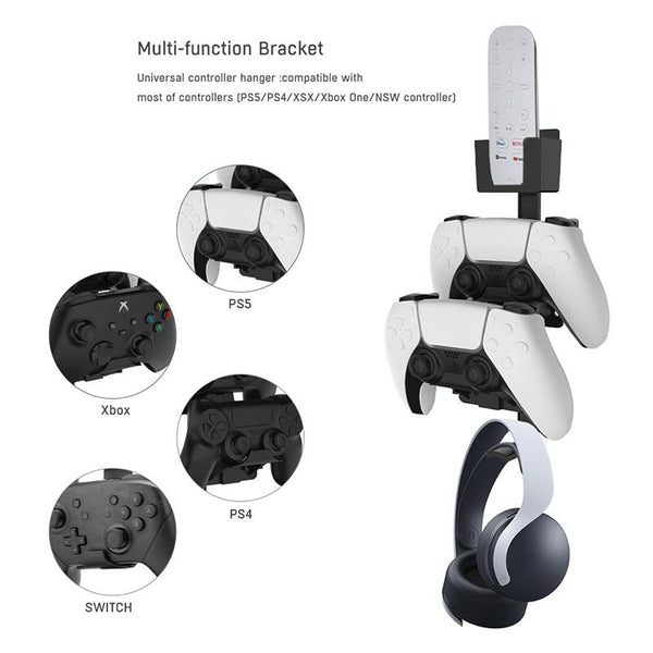 Multi Platform Earphone Wall Hook With Remote Control For Gaming Consoles White Other Video Game Accessories