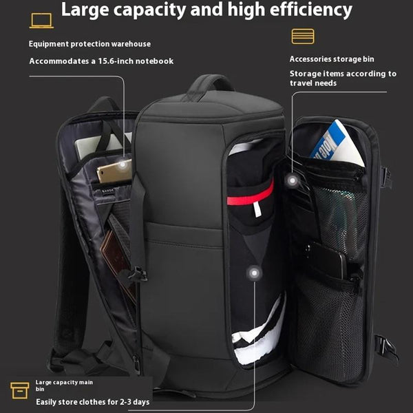 Large Capacity Sports Shoulder Bag With Wet / Dry Separation Bags