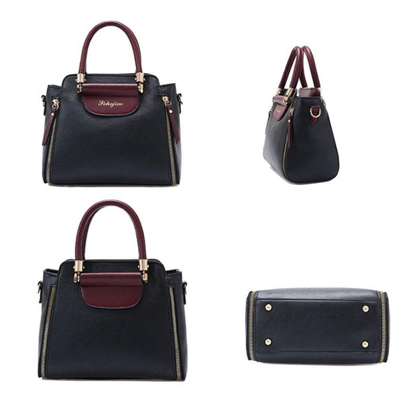 Large Capacity Women Colorblock Crossbody Bag Black Women's Bags & Handbags