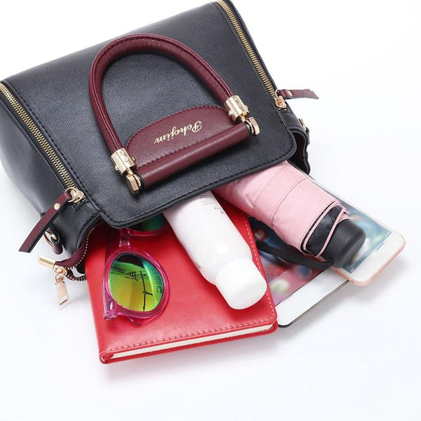 Large Capacity Women Colorblock Crossbody Bag Black Women's Bags & Handbags