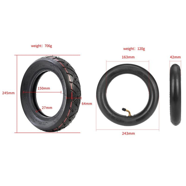 Upgrade Your Ninebot Max G30 Scooter With 10X2.5 Inflatable Tire Kit Black Accessories Parts