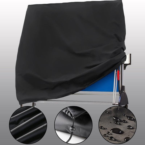 Waterproof Outdoor Table Tennis Cover 165X70x185cm Black / Silver Other Table Tennis