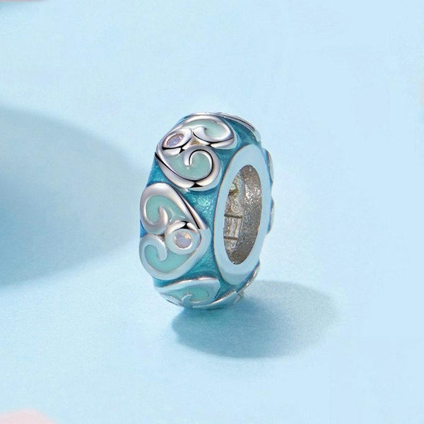 925 Sterling Silver Colorful Retro Silicone Diy Beads Charms & Pendants
