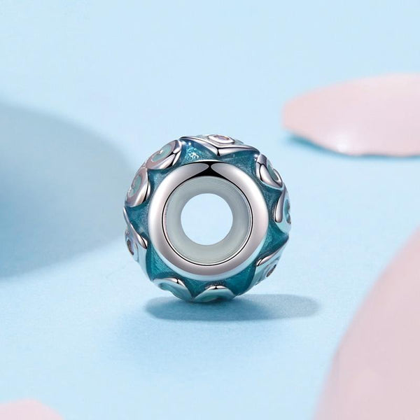 925 Sterling Silver Colorful Retro Silicone Diy Beads Charms & Pendants