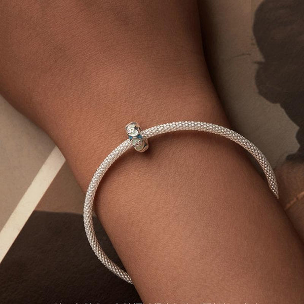 925 Sterling Silver Colorful Retro Silicone Diy Beads Charms & Pendants