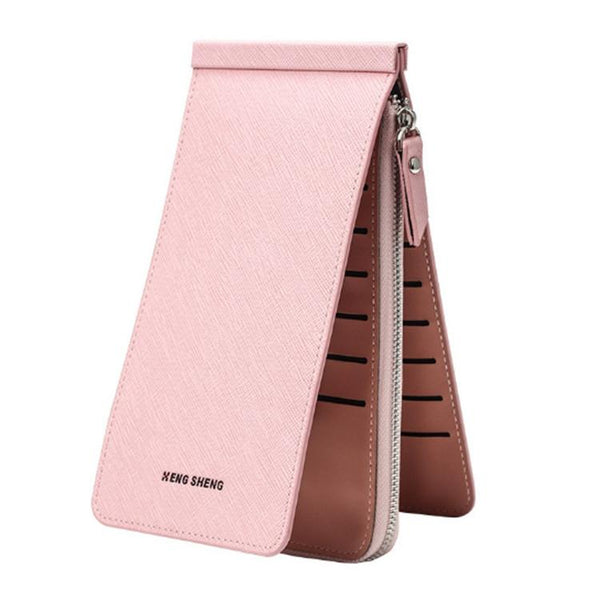 Ultra Thin Multi Card Wallet Function Holder Pink Wallets
