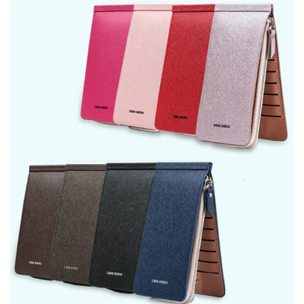 Ultra Thin Multi Card Wallet Function Holder Pink Wallets