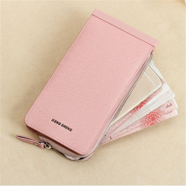Ultra Thin Multi Card Wallet Function Holder Pink Wallets