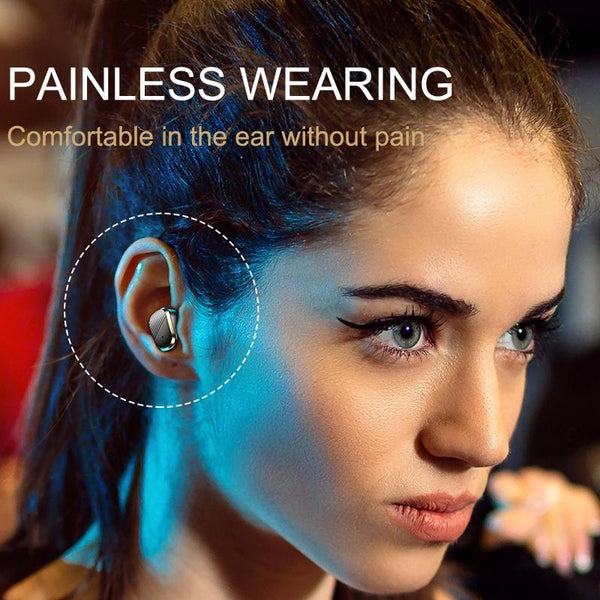 Wireless In Ear Gaming Earphones With Digital Display Black Earbuds