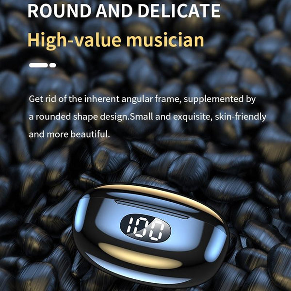 Wireless In Ear Gaming Earphones With Digital Display Black Earbuds