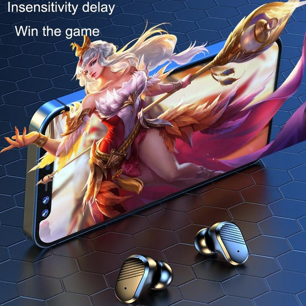 Wireless In Ear Gaming Earphones With Digital Display Black Earbuds