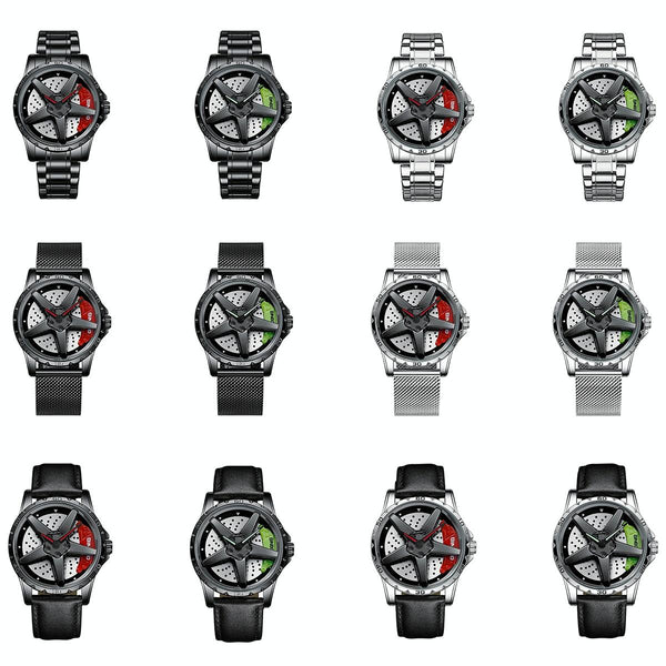 Waterproof Multifunctional Men Watch With Durable Dial Black Steel Red Watches