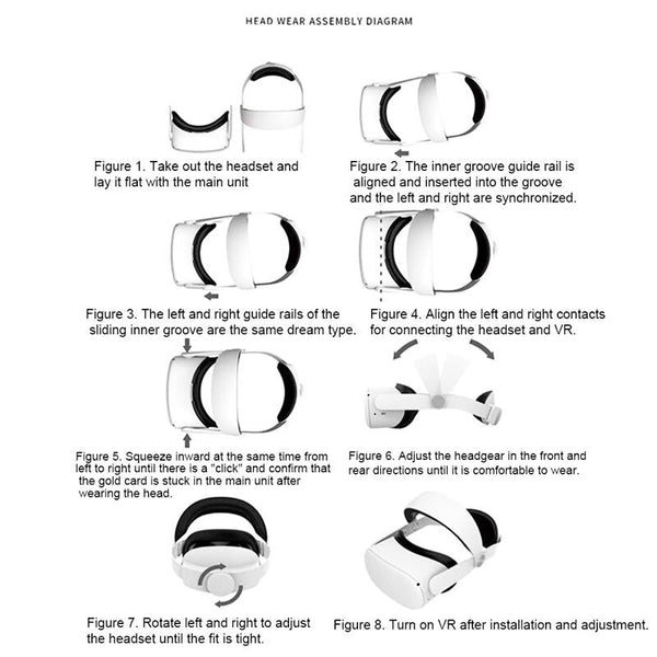 Universal Head Strap For Oculus Quest 2 Adjustable Controllers & Attachments