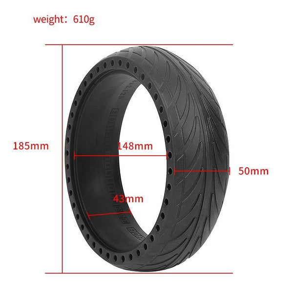 8X2.125 Inch No Inflate Tire For Ninebot Es1 / 4 Scooter Black Accessories Parts
