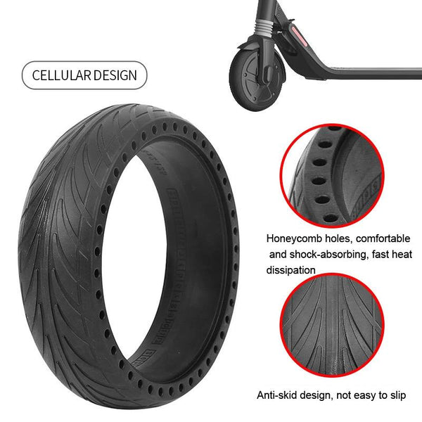 8X2.125 Inch No Inflate Tire For Ninebot Es1 / 4 Scooter Black Accessories Parts