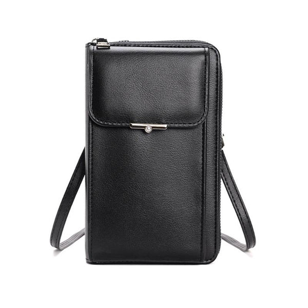 Women Crossbody Cell Phone Wallet Storage Bag Black Wallets