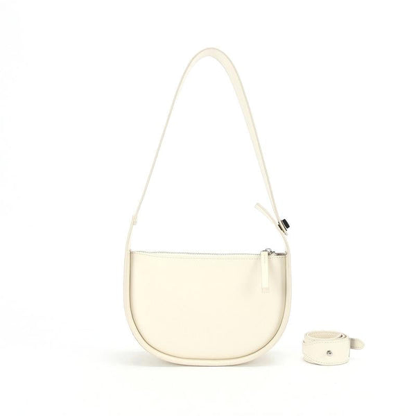 Parallel Semi Circular Underarm Bag White Women's Bags & Handbags