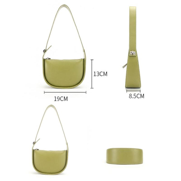 Parallel Semi Circular Underarm Bag White Women's Bags & Handbags