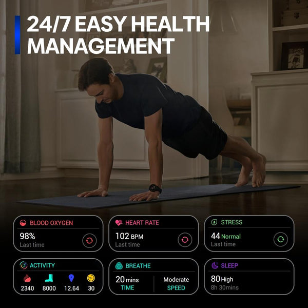 1.43 Inch Amoled Screen Sports Smart Watch Support Bluetooth Call Black Smart Watches