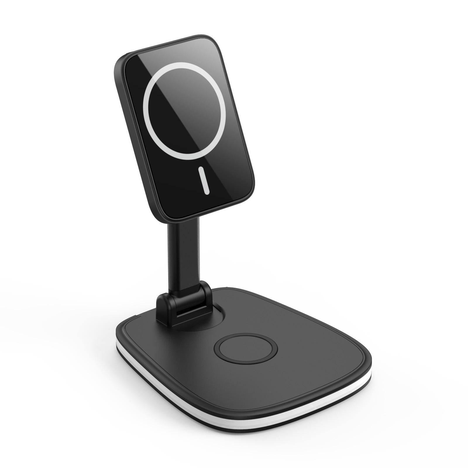 15W Multifunctional Desktop Wireless Charger Black Chargers & Cradles