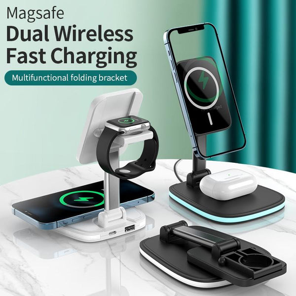 15W Multifunctional Desktop Wireless Charger Black Chargers & Cradles