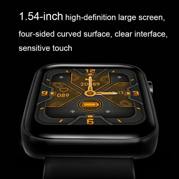 1.54 Inch Body Temperature Monitoring Smart Watch With Flashlight Function Black Smart Watches