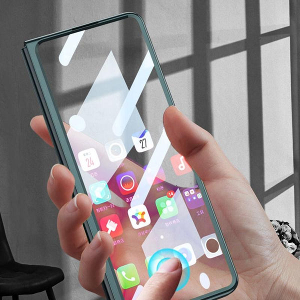 For Samsung Galaxy Z Fold4 5G Full Coverage Electroplated Glass Case Transparent Cases Covers & Skins