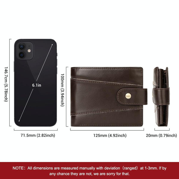 Men Multi Card Anti Magnetic Wallet Compact Design Wallets