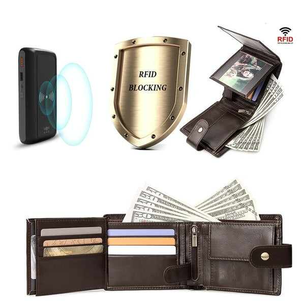 Men Multi Card Anti Magnetic Wallet Compact Design Wallets