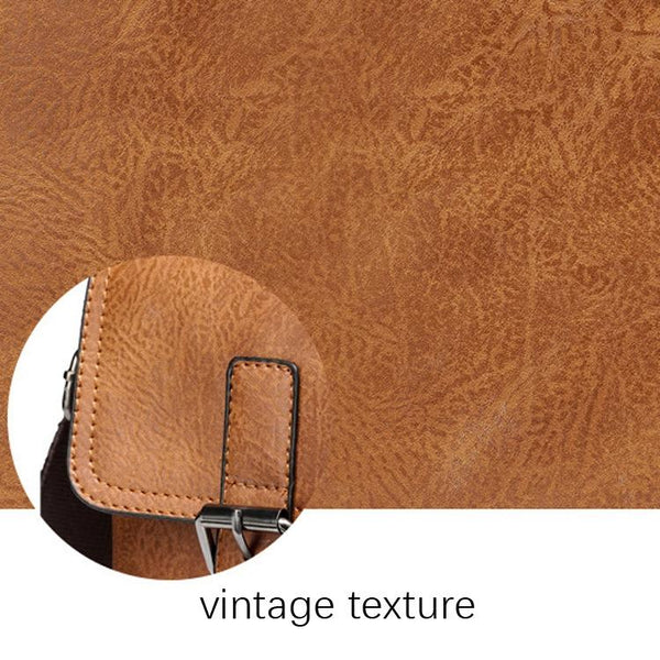 Retro Shoulder Bag For Men Large Capacity Black Bags