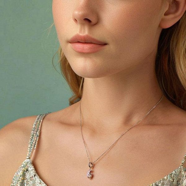 925 Sterling Silver Fantasy Moon Cat Pendant Plated Charms & Pendants