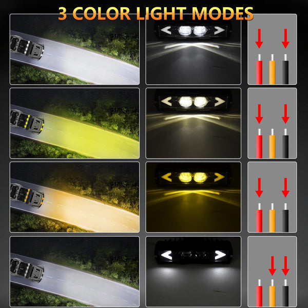 6 Inch Arrow Binocular Spotlight Black Led Car Lights