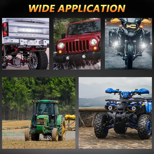 6 Inch Arrow Binocular Spotlight Black Led Car Lights