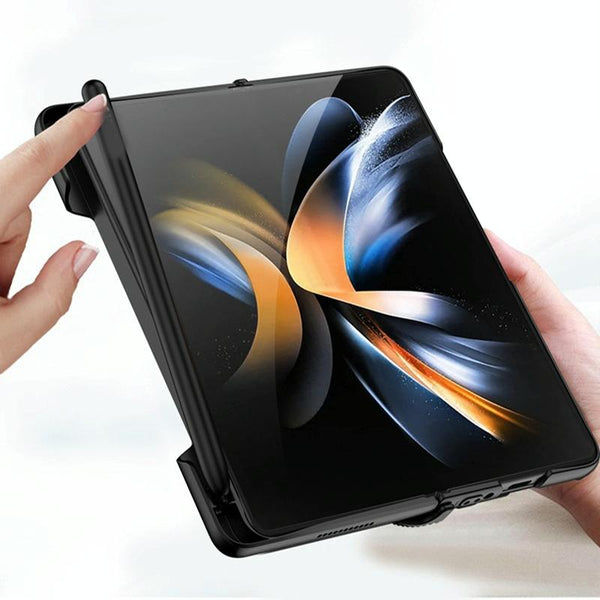 For Samsung Galaxy Z Fold4 5G Foldable Phone Case With Magnetic Closure And Pen Slot Compact And Convenient Champagne Gold Cases Covers & Skins