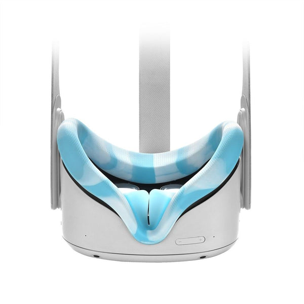 Silicone Vr Eye Cover For Oculus Quest 2 Anti Sweat White Blue Bags Skins & Travel Cases