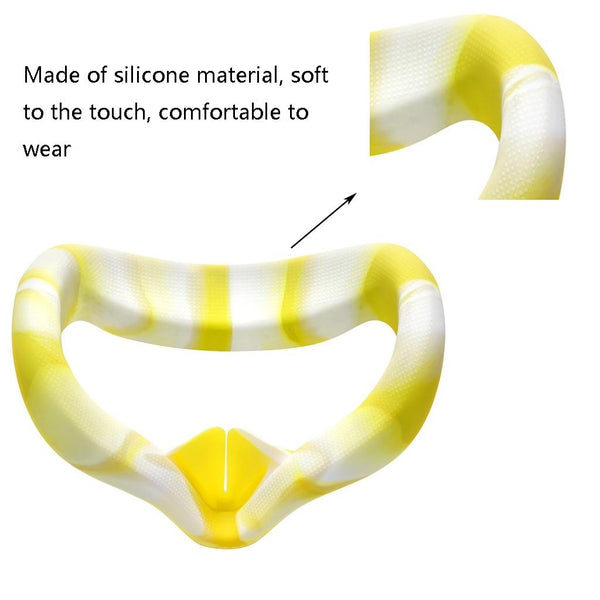 Silicone Vr Eye Cover For Oculus Quest 2 Anti Sweat White Blue Bags Skins & Travel Cases