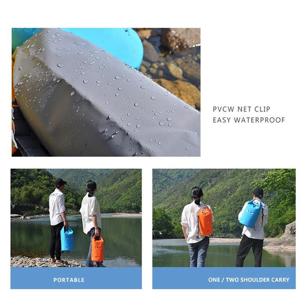 Waterproof Beach Bag For Outdoor Activities Pvc Mesh Cloth Storage Bucket Swimming Rafting And Seaside Fun Yellow Dry Bags