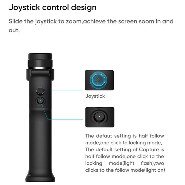 Capture1 Outdoor Video Gimbal Stabilizer For Mobile Phones Black Stabilizers