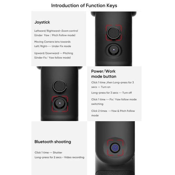 Capture1 Outdoor Video Gimbal Stabilizer For Mobile Phones Black Stabilizers