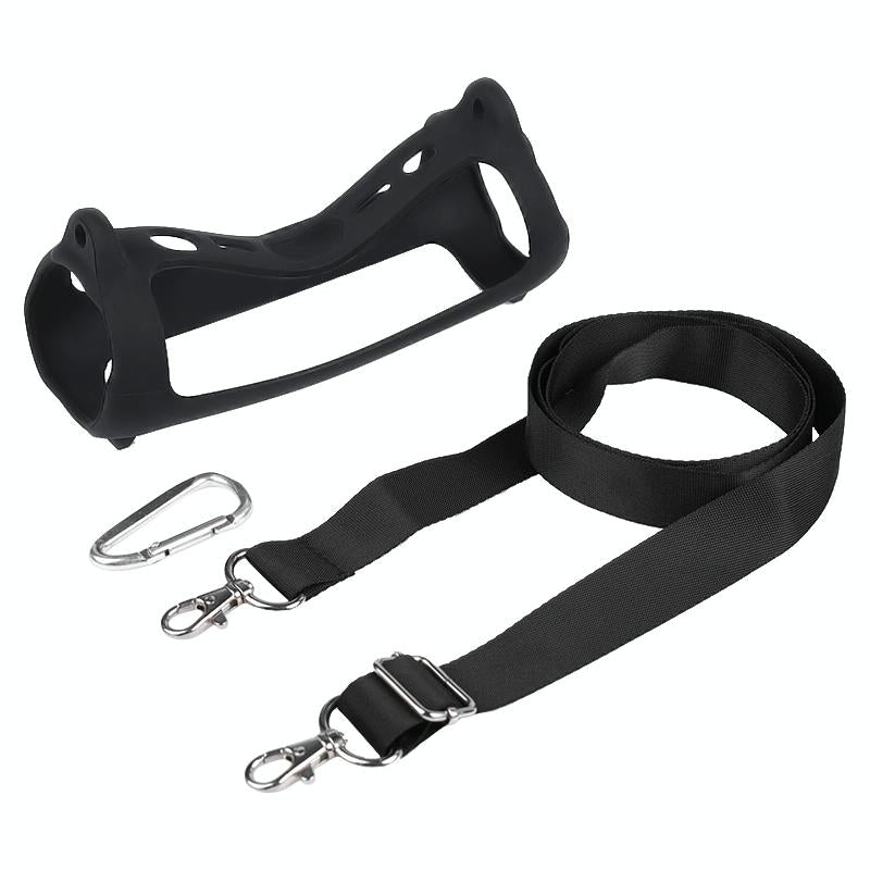 Silicone Case With Shoulder Strap For Jbl Flip 6 Black Cases Covers & Skins